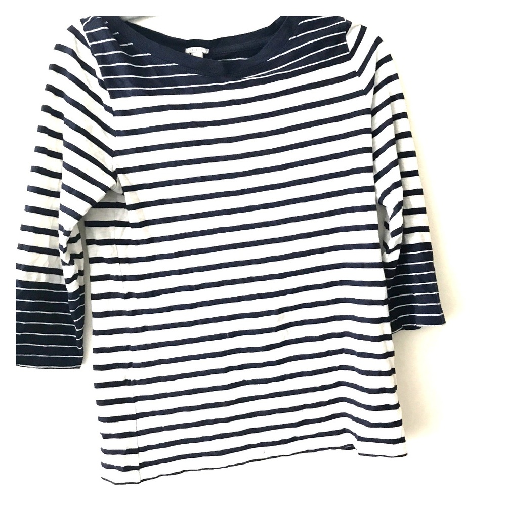J Crew Striped 3/4 Sleeve